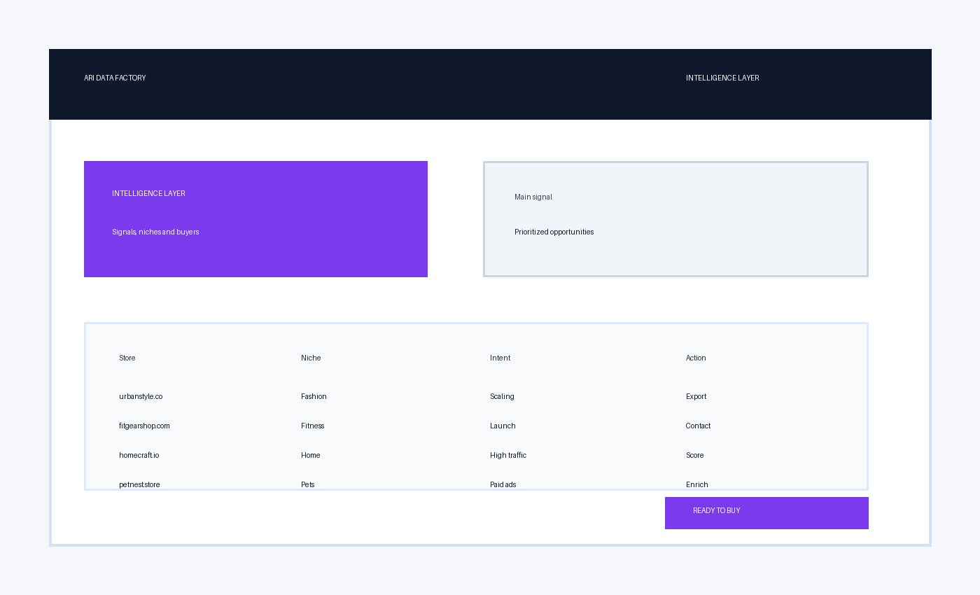 intelligence Shopify data dashboard visual